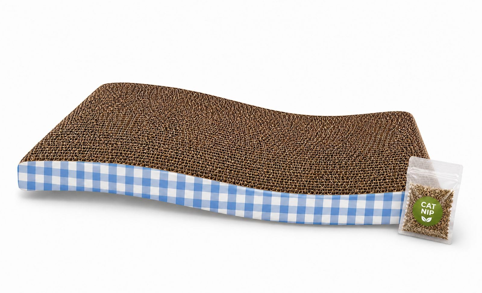 Scratcher with Organic Catnip for Cats and Kittens | Set of 1 Corrugated Scratcher Cardboard for Indoor Cats, Kitten for Furniture Protection, Durable (Roller Board Cat Scratcher)-image-13