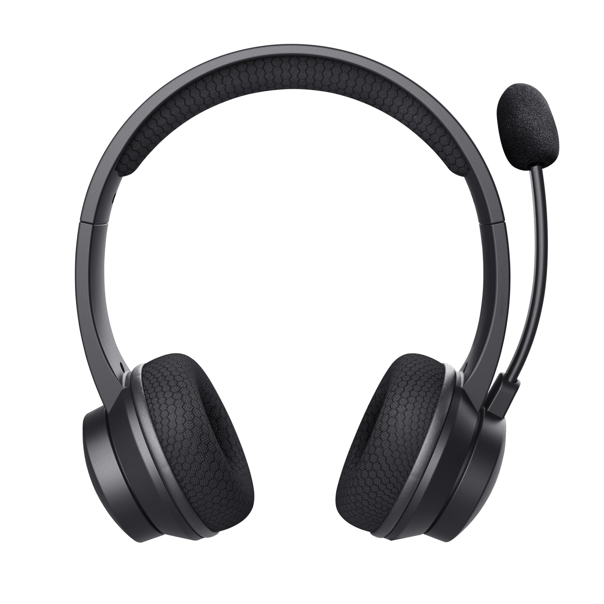 Trust Roha II Cuffie Wireless Bluetooth con Microfono ENC Antirumore, Nero | On Ear, 85% di Plastica Riciclata, Auricolari Ricaricabile per Lavoro Casa e Ufficio Teams Zoom