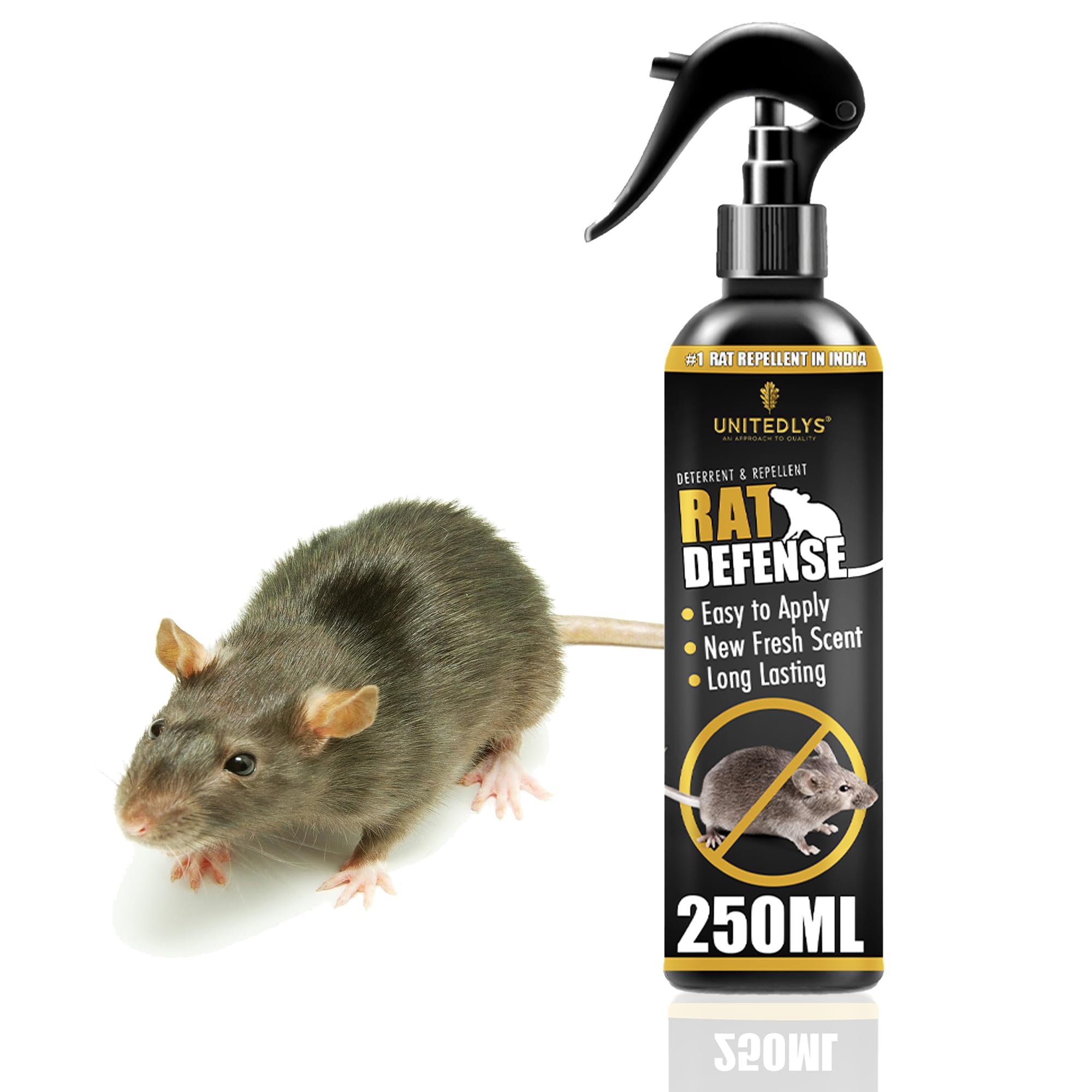 Unitedlys Rat Repellent for Car 250ML | Eco Friendly & Toxin-Free Rat Repellent for Home | Long-Lasting Car Rat Protection for Wires & Utilities | Effective & Easy to Use | Odor Free Rat Spray for Car (B0DFHPLVH7) Amazon Price History, Amazon Price Tracker