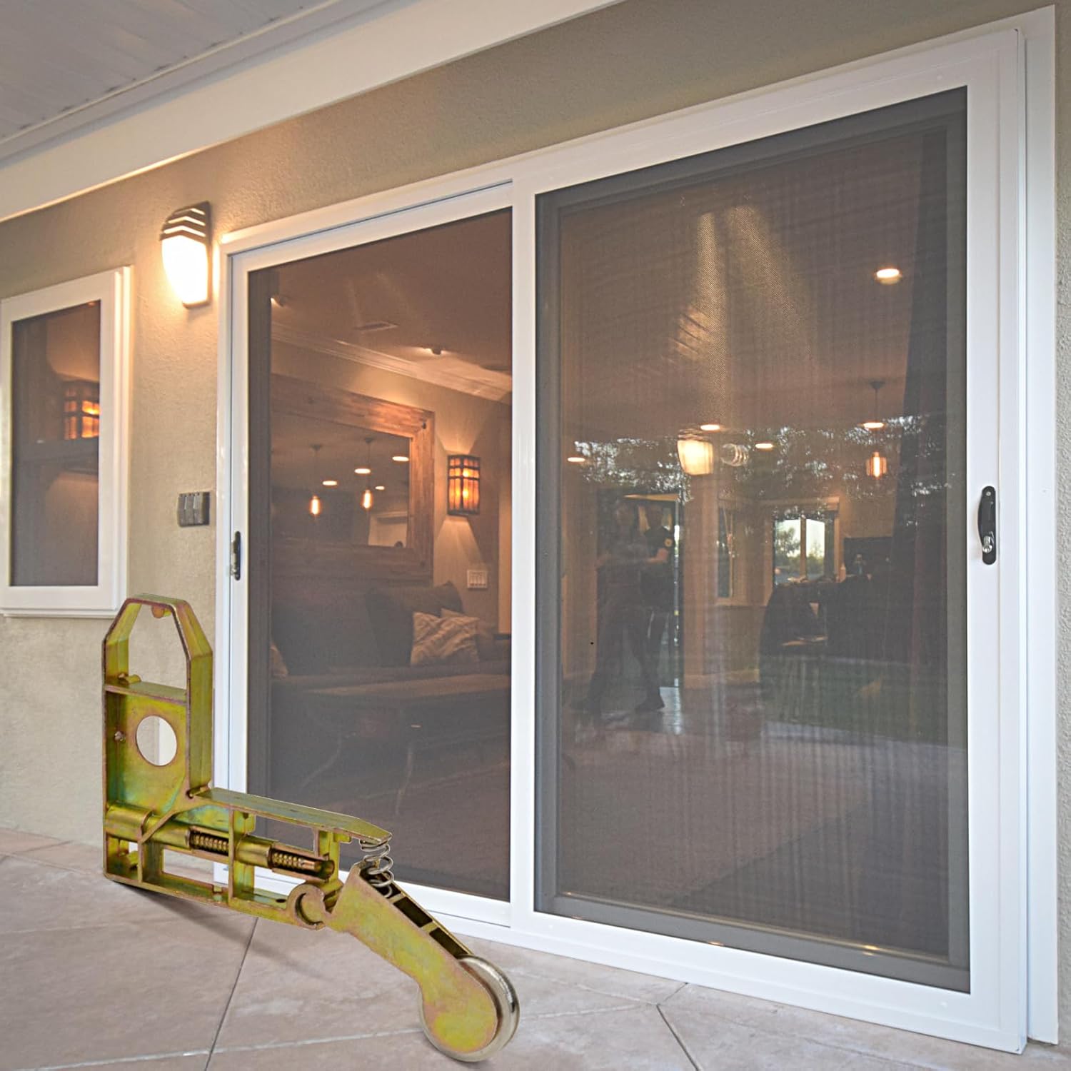 Sliding Screen Door Corner Insert Rollers Assembly with 1" Diameter Concave Stainless Steel Wheels Replacement Screen Corner and Roller, 2 Pack