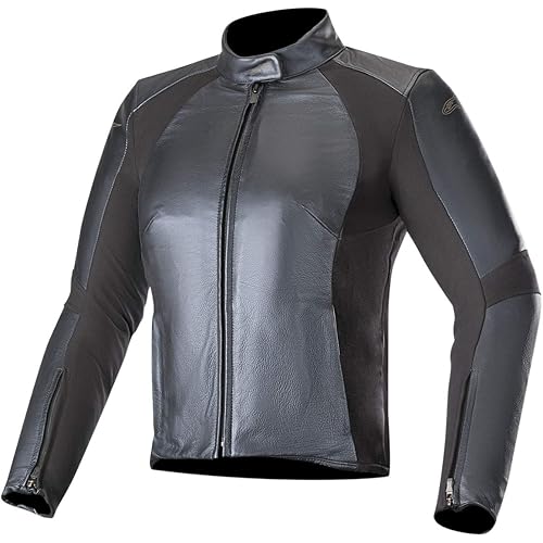 Alpinestars Women's Vika V2 Leather Jacket (40) (METALLIC BLUE)