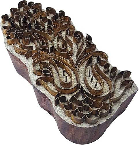 Miniatura 9 de Royal Kraft Sellos de madera de latón para impresión en bloques en arcilla, cerámica, tela BHAtag001