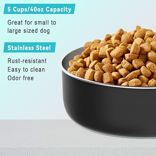 Miniatura 2 de Cuencos de viaje para perros de 40 onzas con tapa, cuenco de agua plegable 2 en 1 sin BPA, cuenco de comida para perros de acero inoxidable, cuencos