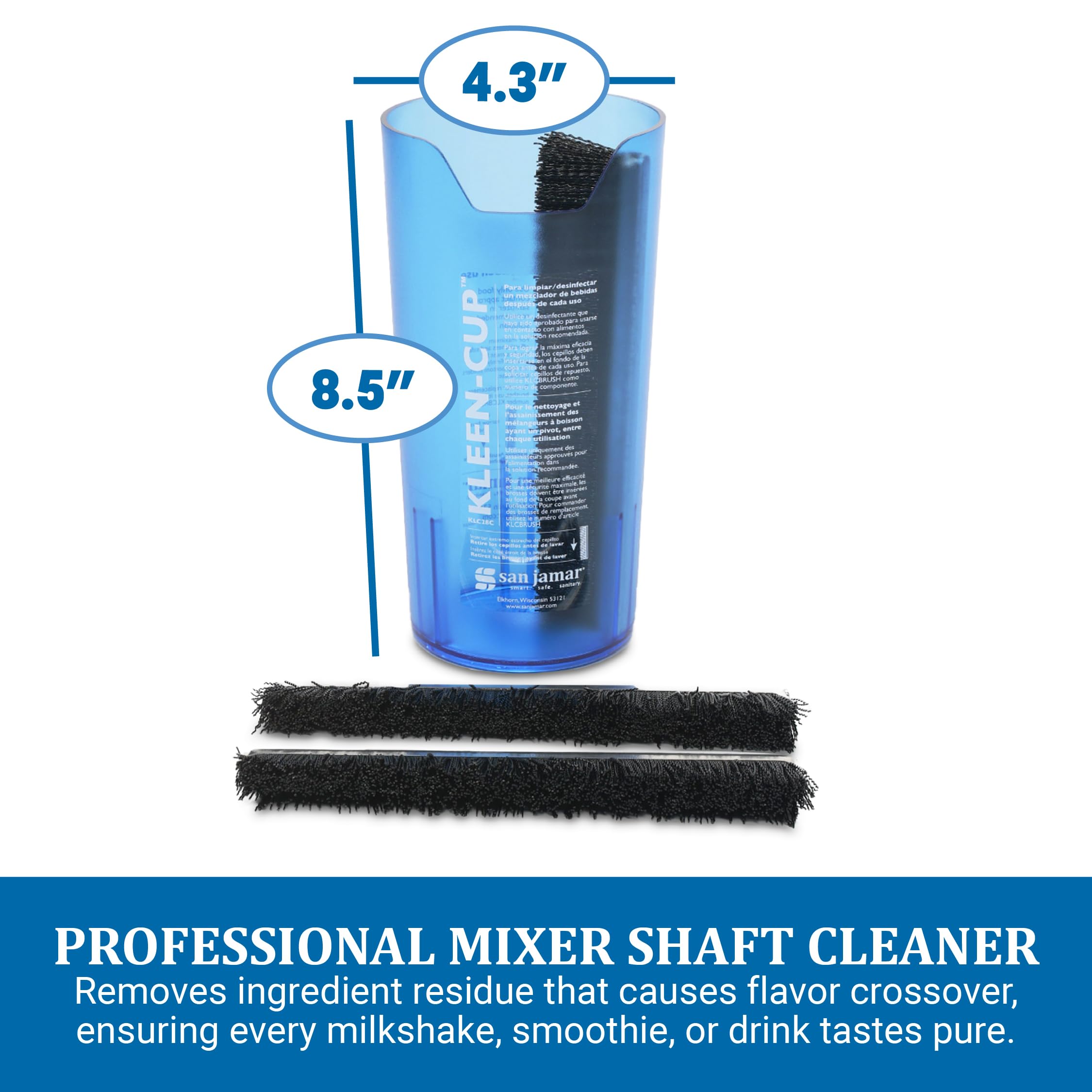 Amazon.com: San Jamar KLC28C Kleen Spindle Mixer Sanitizing Cup, 4