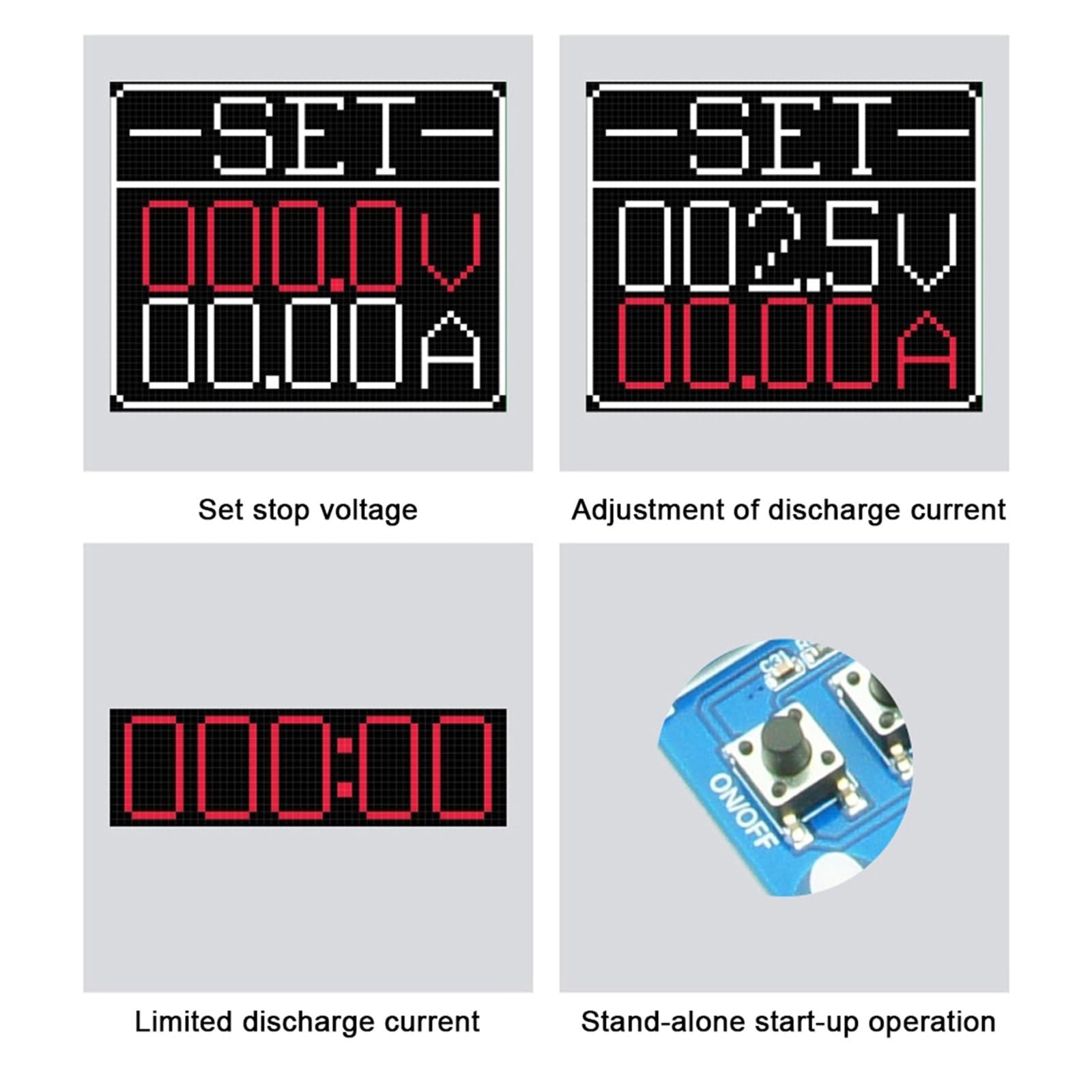 150W 10A obciążenie elektroniczne 1.77 cala kolorowy wyświetlacz TFT moc miernik testowy baterii napięcie prądu Monitor rozładowania mocy Tester WyraźNe Odczyty