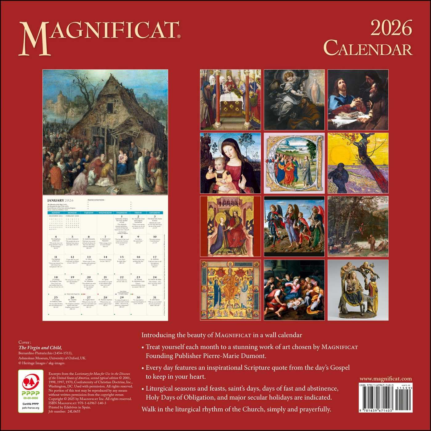 Magnificat 2026 Wall Calendar