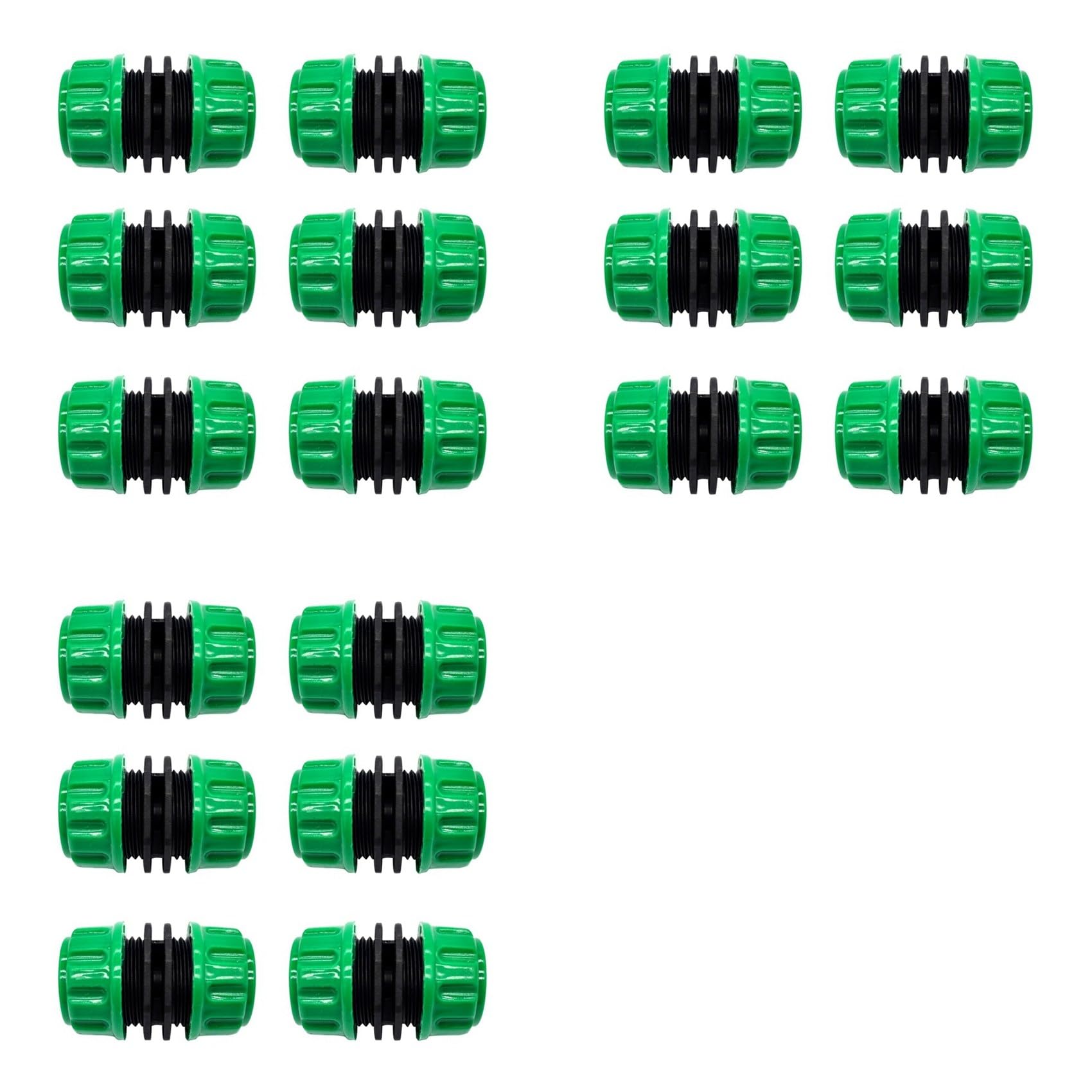 Jnchdghwa Green 18Pcs Hose Repair Connector Extender For Join 1/2 Inch Garden Hose Pipe Quick Repair Connection Garden Hose Joiner