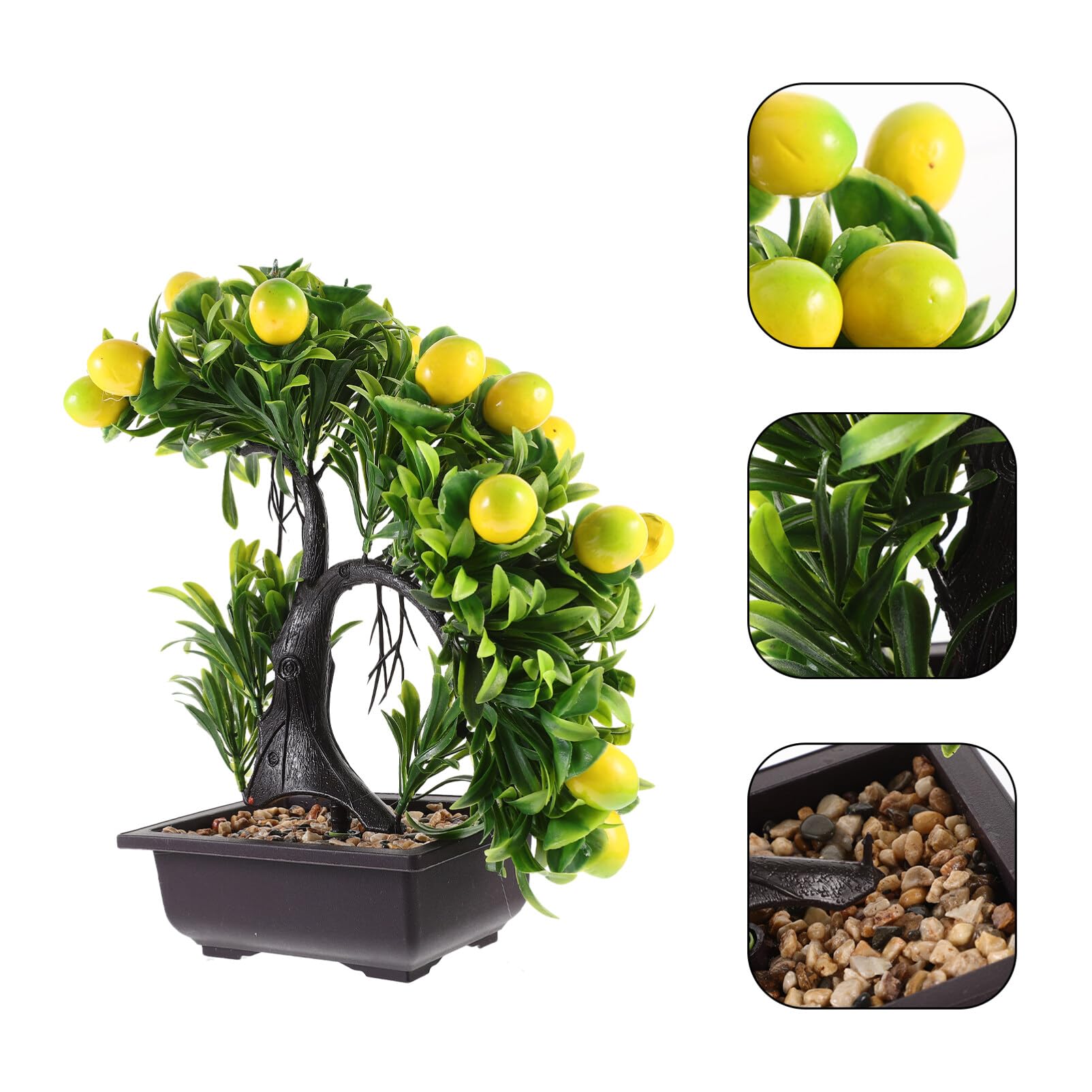Amazon｜Didiseaon 人工 鉢植え 植物 人工 果物 レモン 木 盆栽