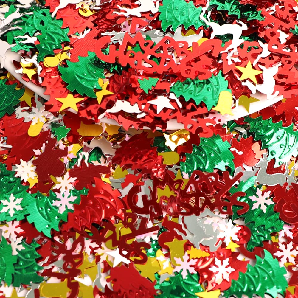 GRACCEE 2200 Stück Weihnachts-Konfetti, Glitzer