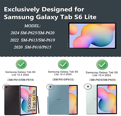 Miniatura 2 de SIMPLEWAY Funda infantil para Samsung Galaxy Tab S6 Lite de 10.4 pulgadas versión 202420202022, modelo SM-P625SM-P620, SM-P610P615, SM-P613SM-P619,
