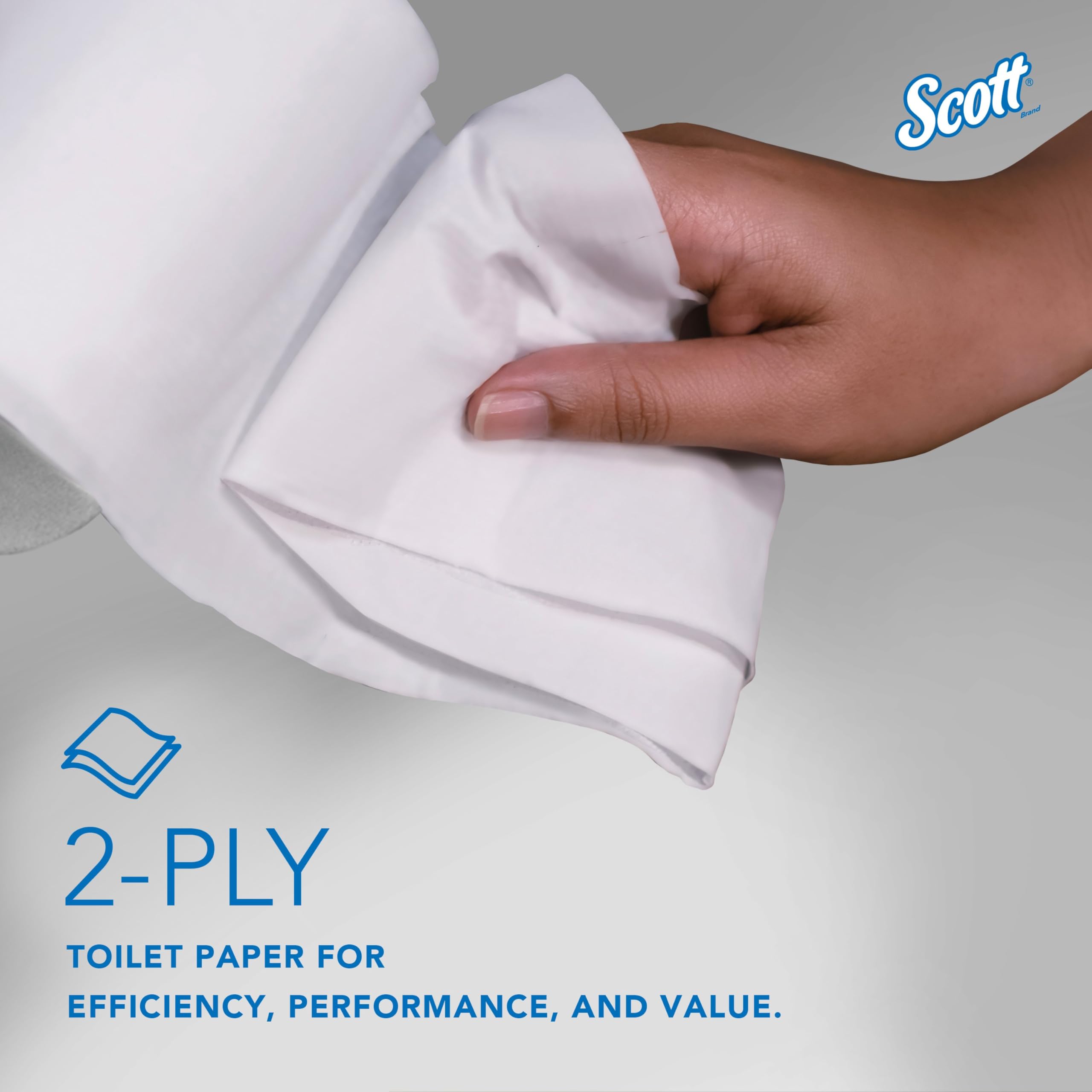 Scott Essential, 4007, Coreless Standard Roll carta igienica, 2 strati, bianco, 36 rotoli x 1.000 fogli
