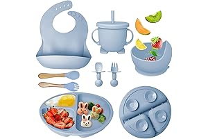 Silicone Baby Feeding Set for Self-Feeding Toddlers (6-12 Months)
