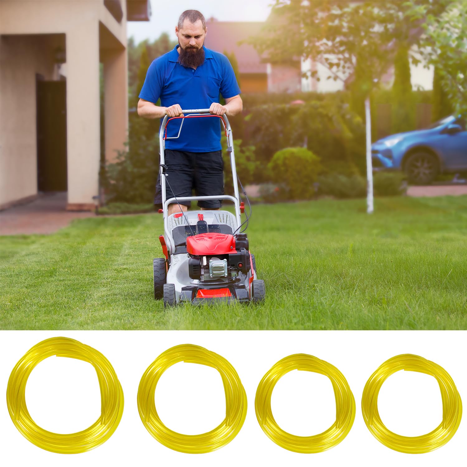 4 Stück Benzinschlauch Kit 2M - Hochflexibel Für Kettensägen, Laubbläser & Hochdruckreiniger