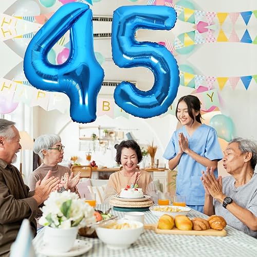 Miniatura 4 de Globo de 40 pulgadas con el número 5 para decoraciones de cumpleaños número 5 de 15, 25, 35, 50, de Mylar grande y negro, para decoración de fiesta