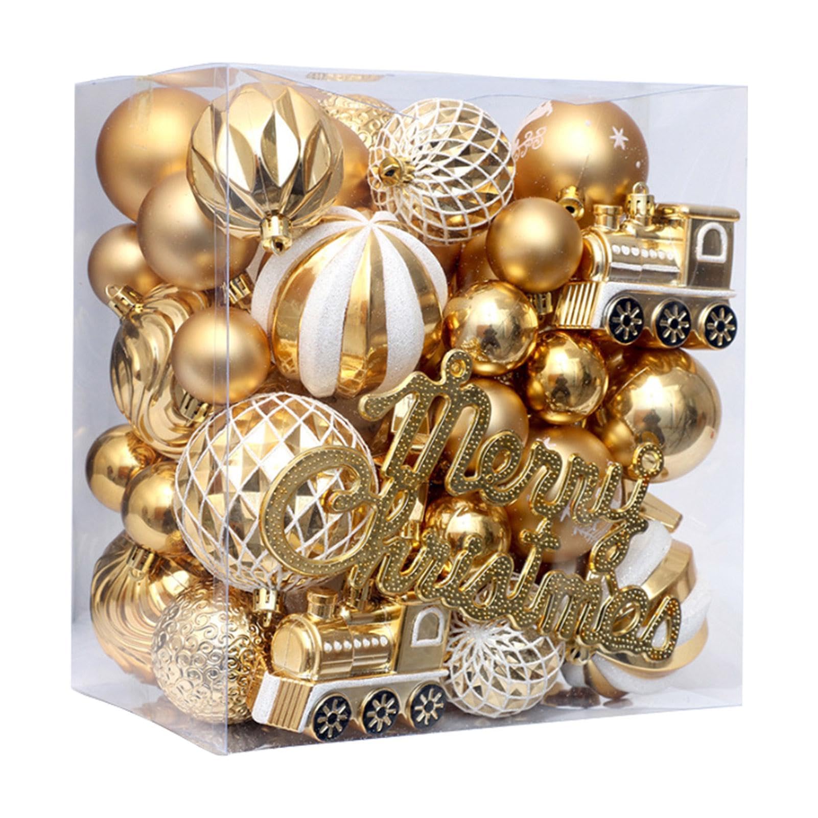 Décorations de Noël incassables et élégantes avec ce lot de 65 boules de sapin