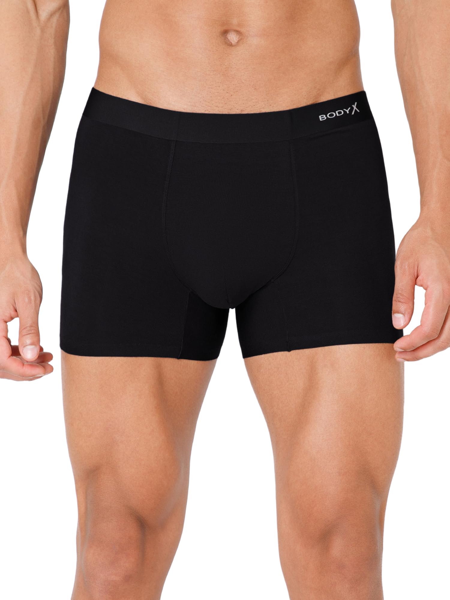 body BodyX Men Solid Micro Modal Spandex Trunks-BX111T-BLK-picture-30