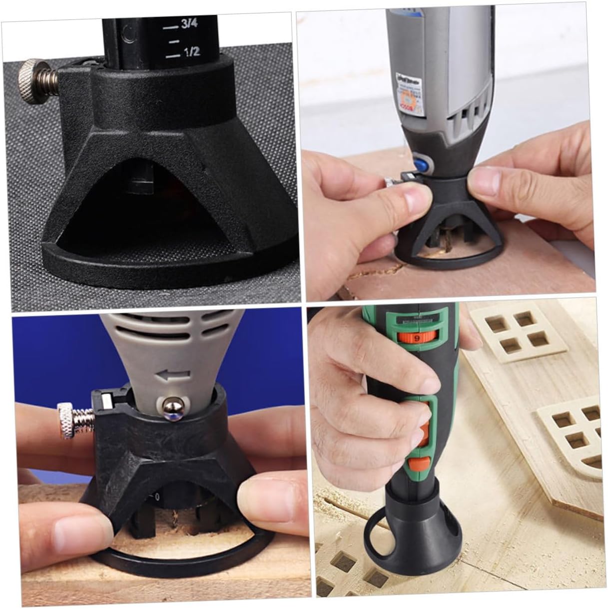 ARTIBETTER 4pcs High- Angle Grinder Grinding Positioner Electric Rotary Carving Tool for Polishing Grinding Guide Attachment