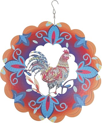 Garden Metal Wind Spinner,12" Hanging Wind Outdoor Spinner for Yard and Garden Decor,Art Wind Sculptures for Christmas Ornament, Stainless Steel Kinetic Wind Sculptures & Spinners Gifts for Women
