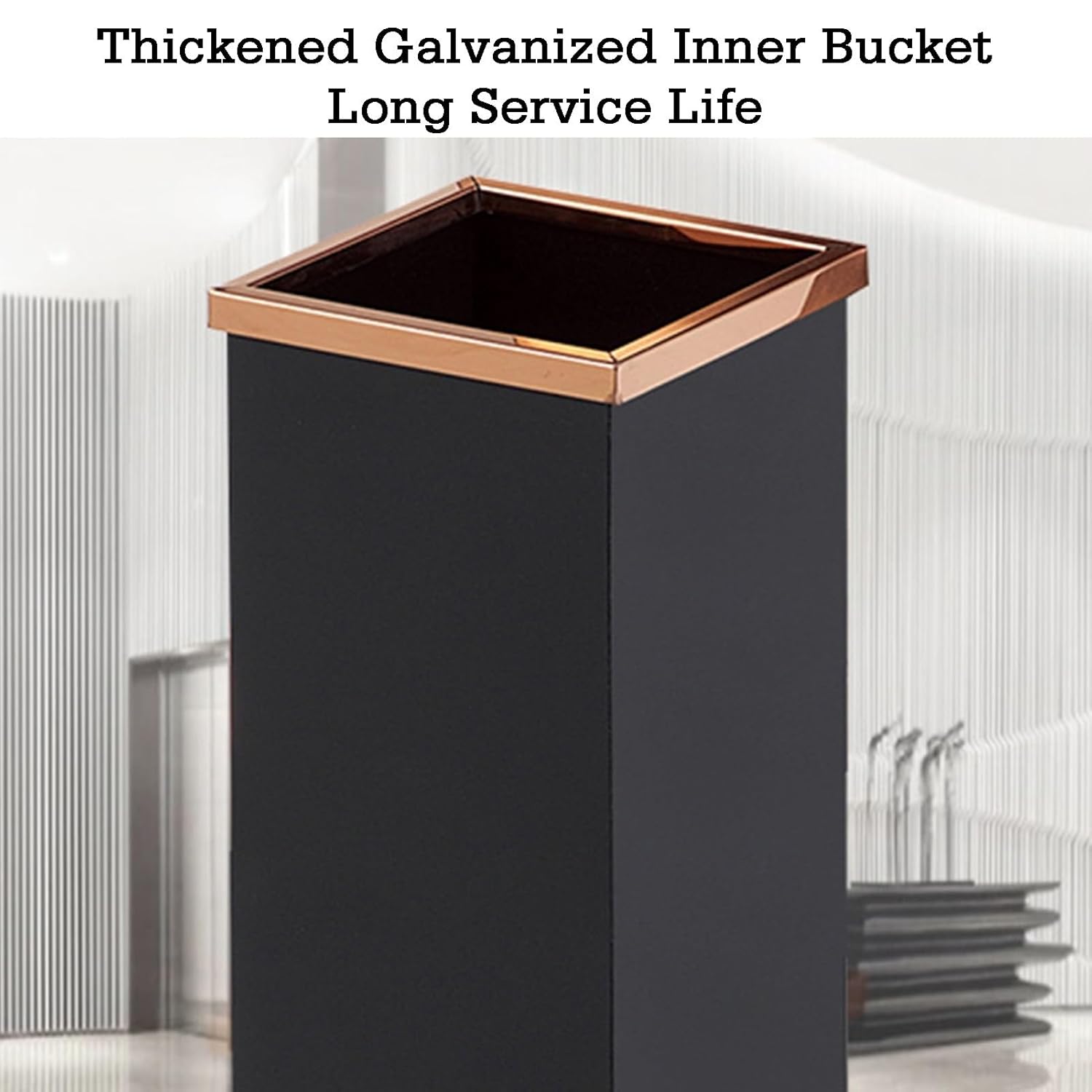 Stainless Steel Floor Standing Ashtray & Trash Can,S-Type Commercial Waste Bin with Removable Inner Barrel,for Hotel Garden(Color 2,Style 2)