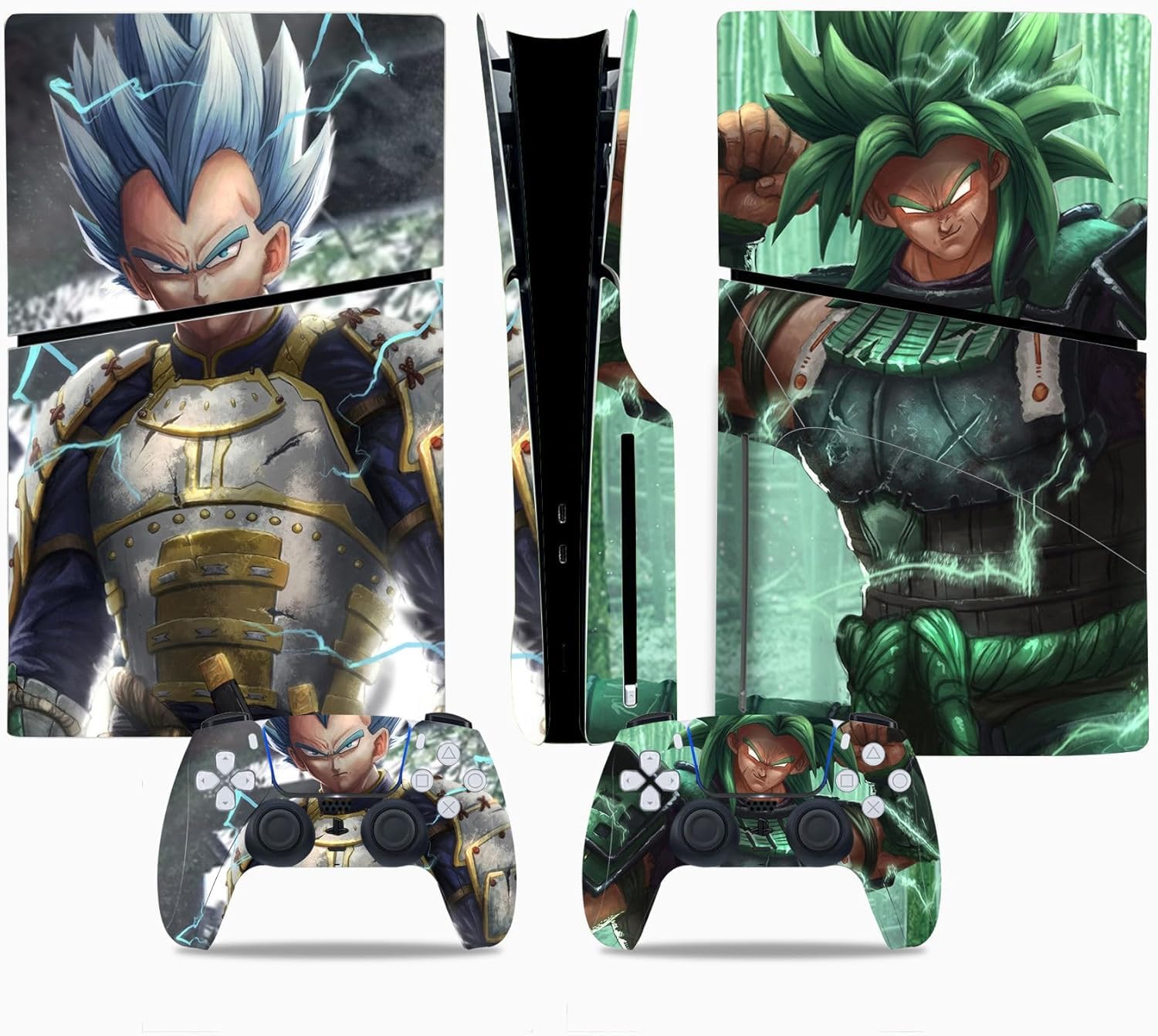 Kit de vinilos Extra Resistentes MaD Vision® para PlayStation 5 (PS5) Digital| Set de vinilos Mate para Consola + 2 mandos - para Anime|Rubber|Zoro|Nami Diseño — view 31