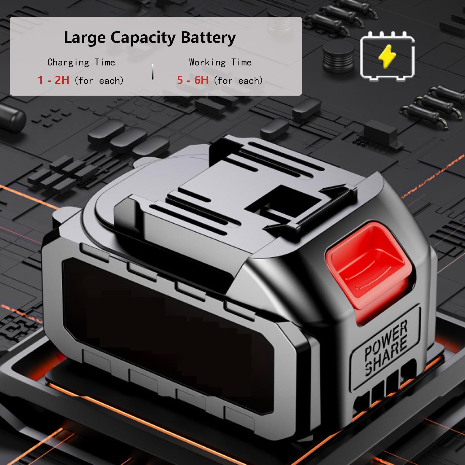 Kit de podadora eléctrica, podadora eléctrica sin escobillas con postes de extensión de 6,9 pies, 2 baterías recargables para poda más larga, tijeras de jardinería para poda de árboles