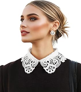 Fake Collar Detachable Dickey Collar Blouse Half Shirts Peter Pan Collar for Women &