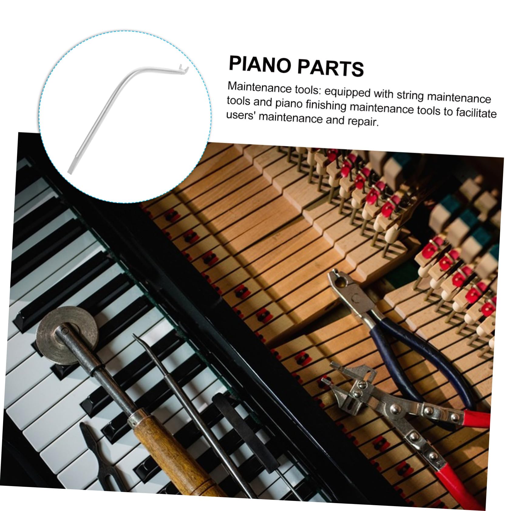 BESTonZON 4 Uds Cuerda De Piano Gancho De Cuerda Herramientas De Reparación De Piano Herramientas Especiales De Piano Herramienta De Reparación De Instrumentos Herramientas De Mantenimiento