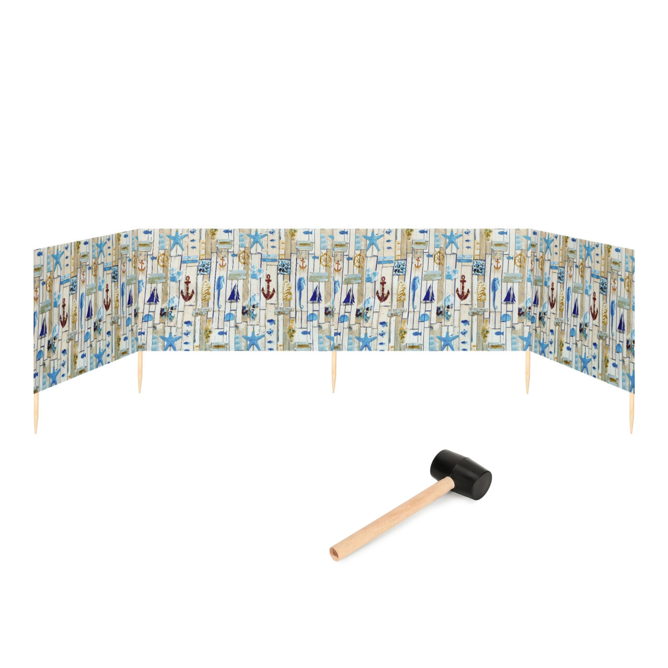 Garronda Strand Windschutz Sichtschutz 5m lang Plus Gummihammer GAEX001