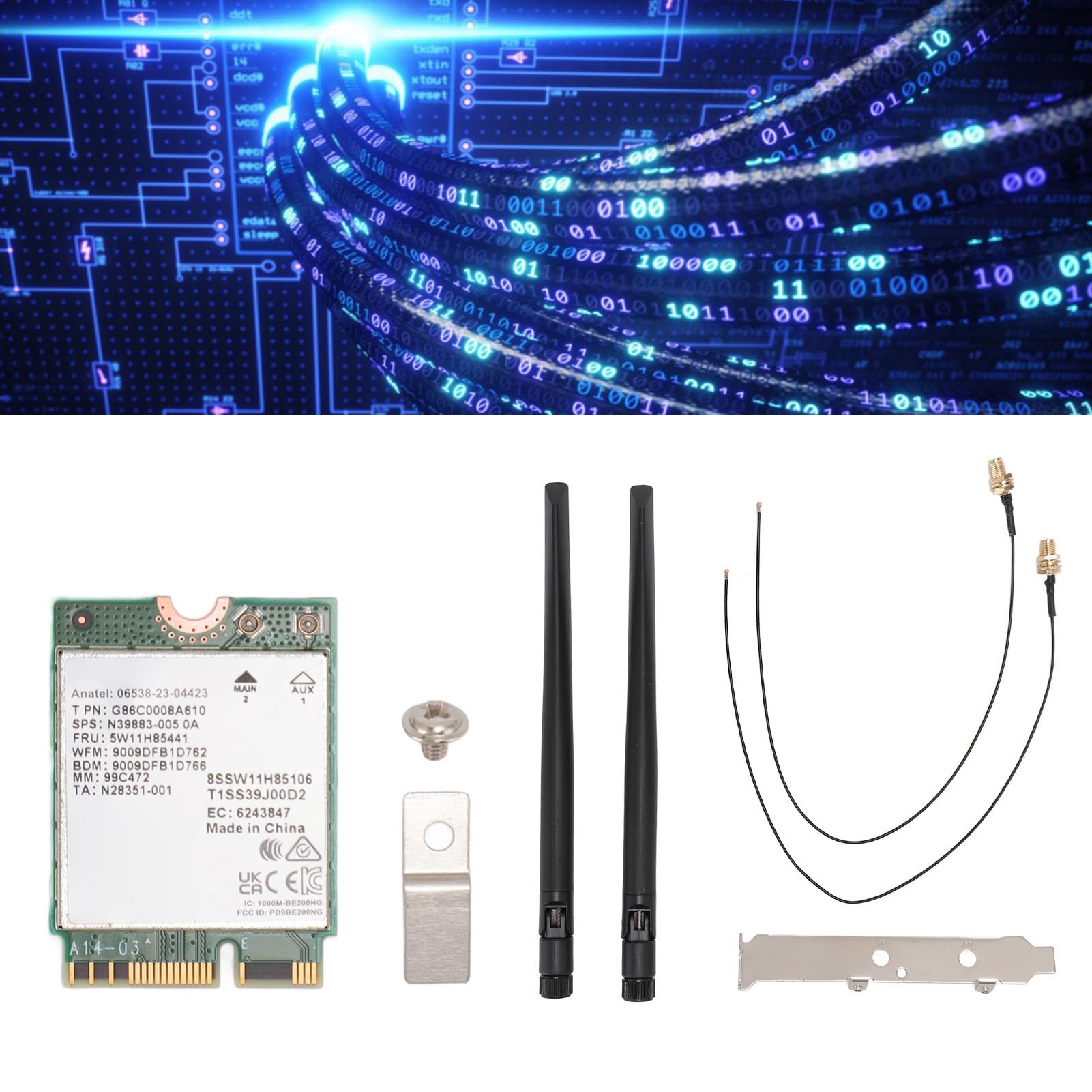 Scheda WiFi 7 BE200 NGW 5800Mbps M.2 Con BT 5.4 Per Win10/11 E Linux