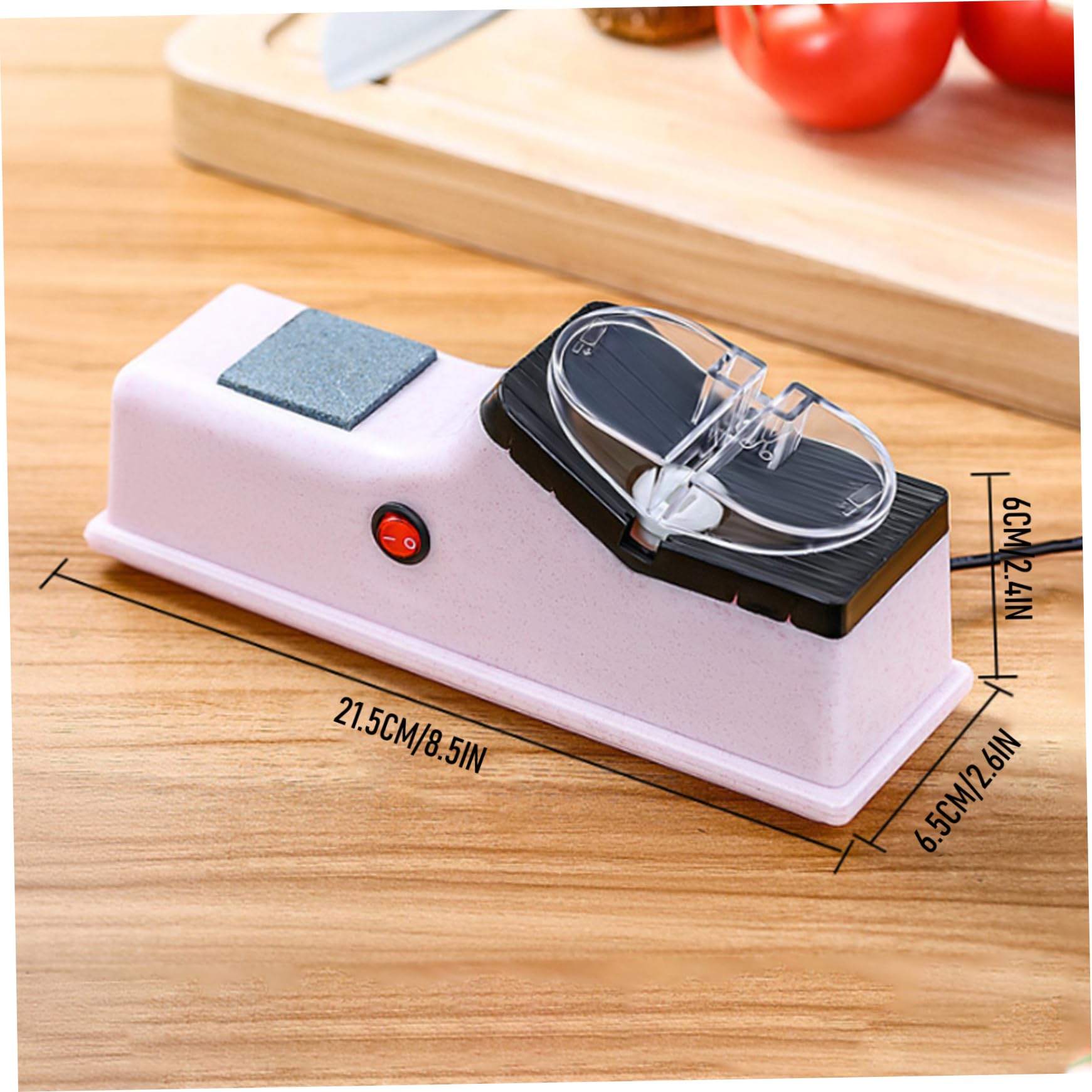 Afilador de Cuchillos eléctrico, afilador y Pulido rápido de Cuchillos eléctrico con Base Antideslizante Estable para Cocineros caseros y Chefs Profesionales.-