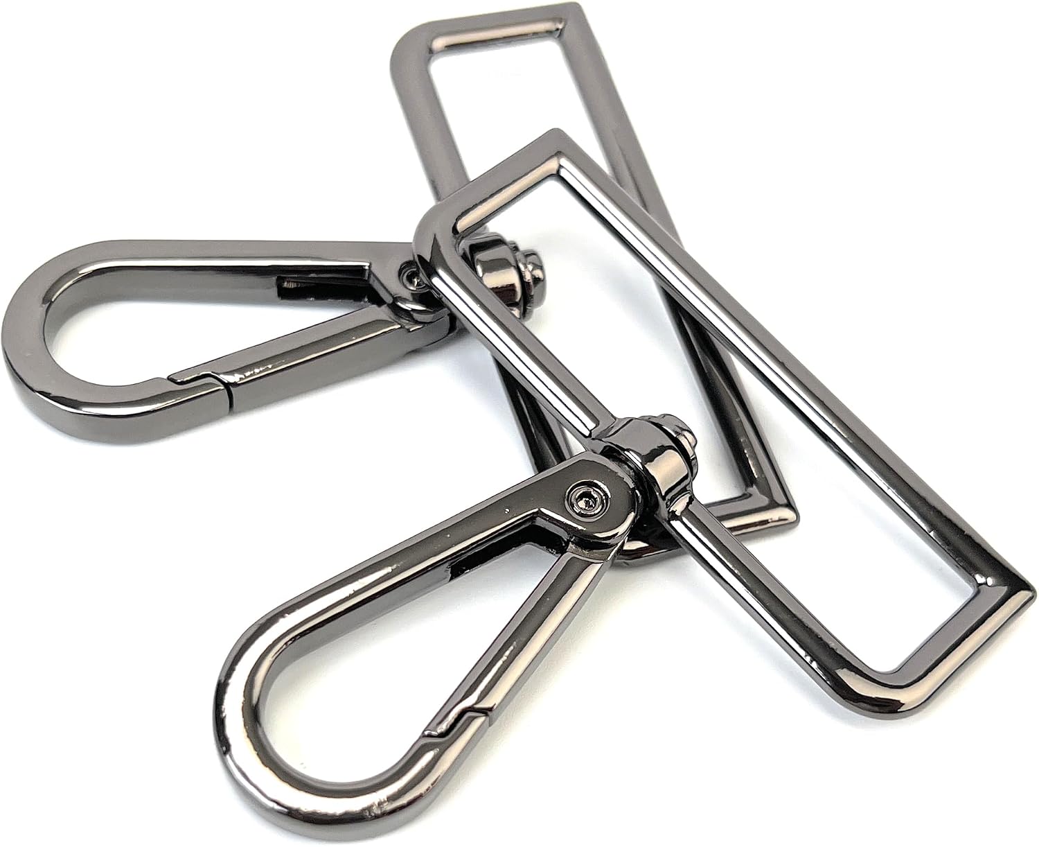 10 Pcs 2'' Gunmetal Black D Ring Swivel Lobster Clasps