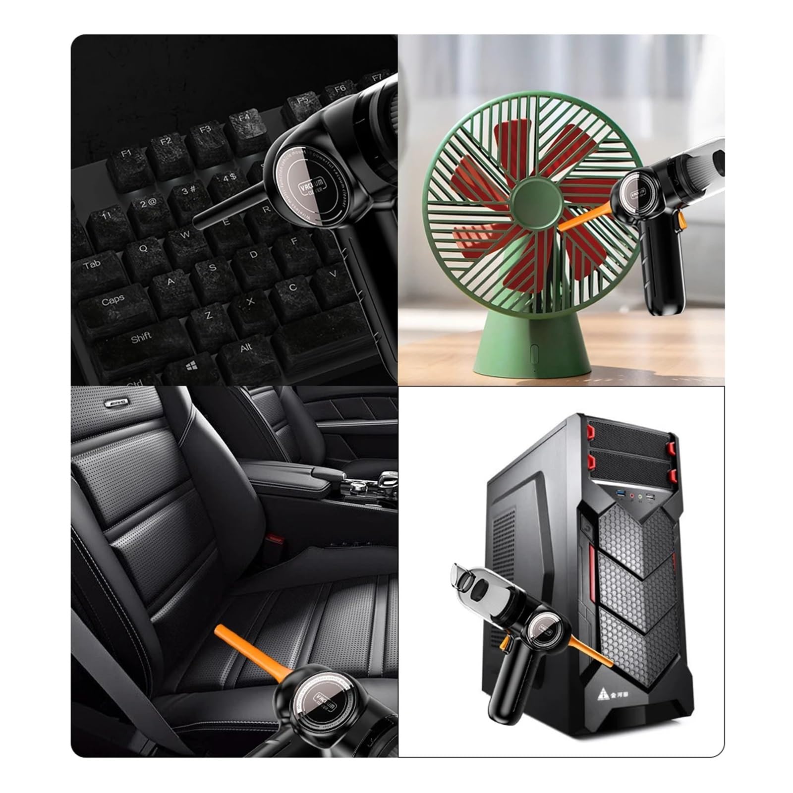Aspirapolvere Portatile Multifunzione 5000PA Senza Fili Elettrico Ricaricabile USB Pulizia Facile Veloce Vari Scenari(White)