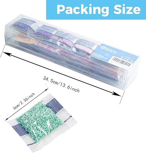 Miniatura 3 de AB - Cuentas de pintura de diamante para taladro cuadrado, accesorios de pintura de diamante, 60 colores, brocas de pintura de diamante AB para