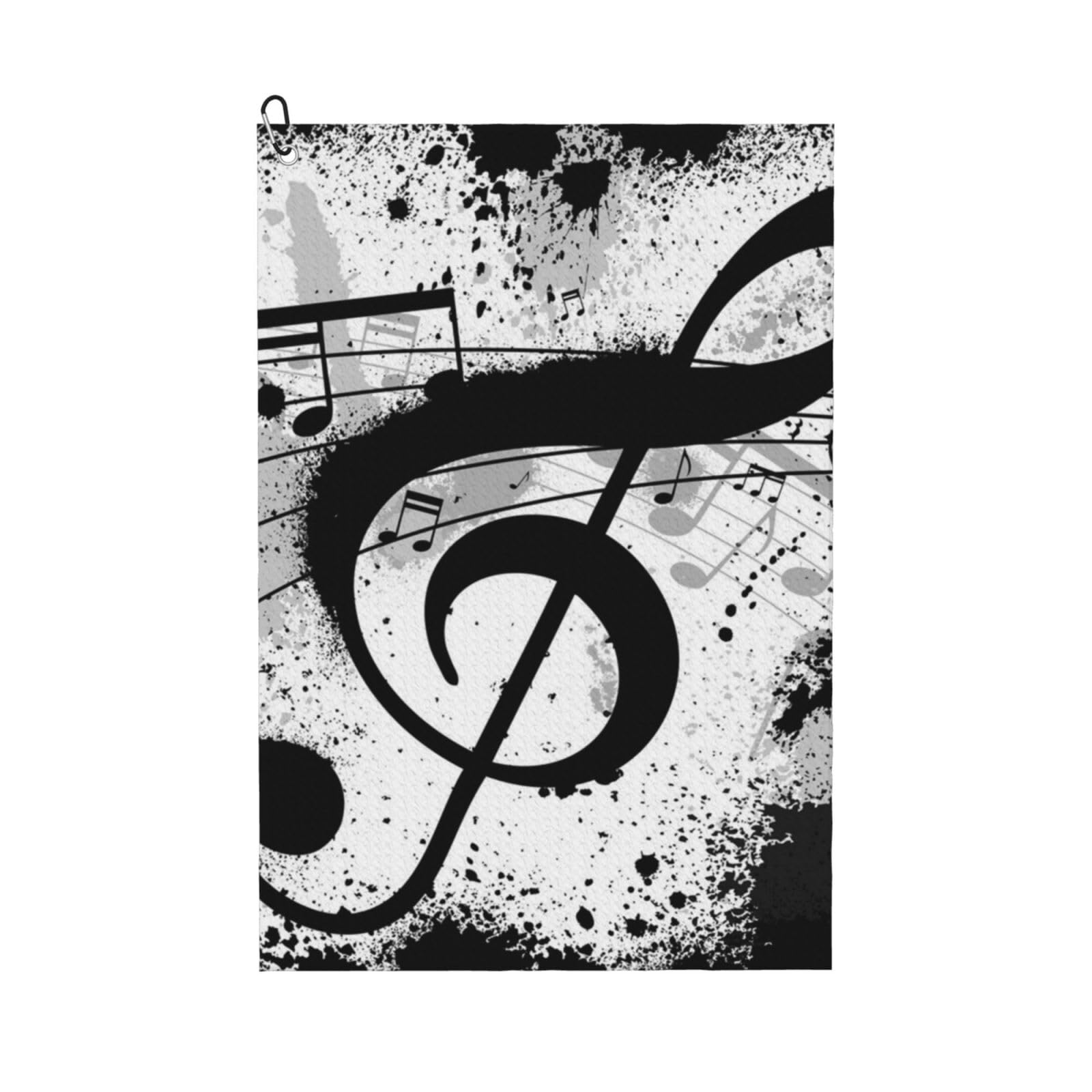 Hnnkloy Music Note, 16x24 in Portable Waffle Golf Towels with Carabiner Clip for Golf Bag