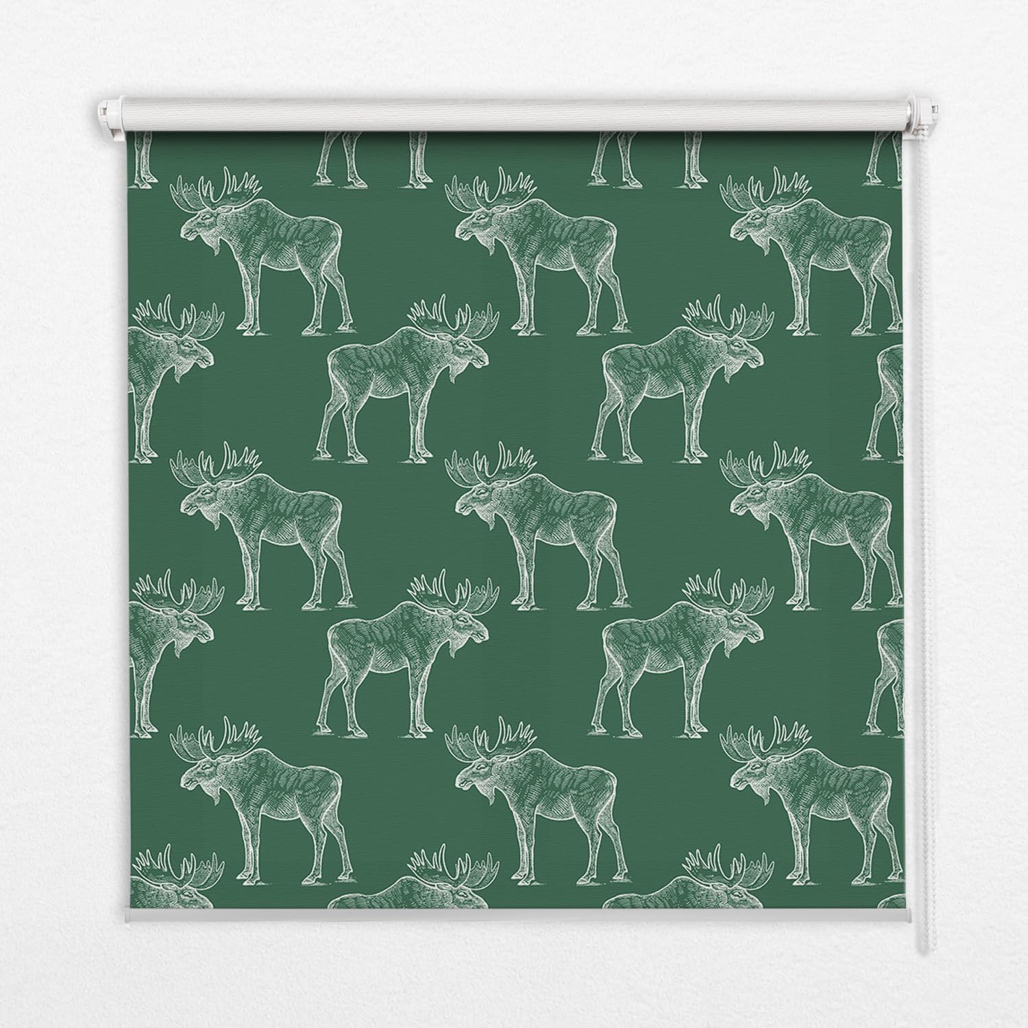 Store occultant 60x180cm vert pour une chambre zen sans percer le mur