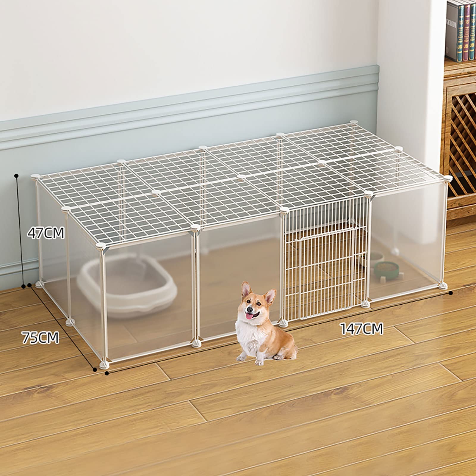 Gabbia per gatti - Gabbie per gatti Recinto per gatti da interno Recinto per gatti Gabbia per furetti Trasportini per cani Cucce per gatti Facile da pulire - Ampio spazio per esercizi Ideale per 1-3