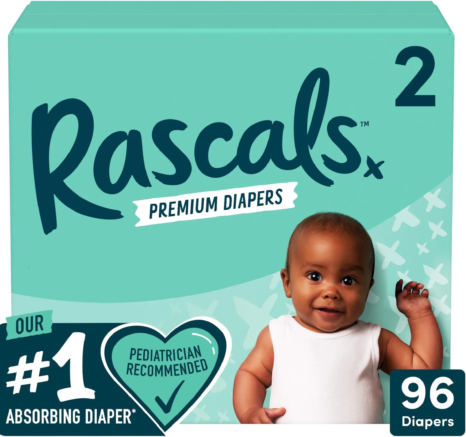 Amazon.com: Generic Rascals Baby Diapers Unisex, Size 2, 96 Count ...