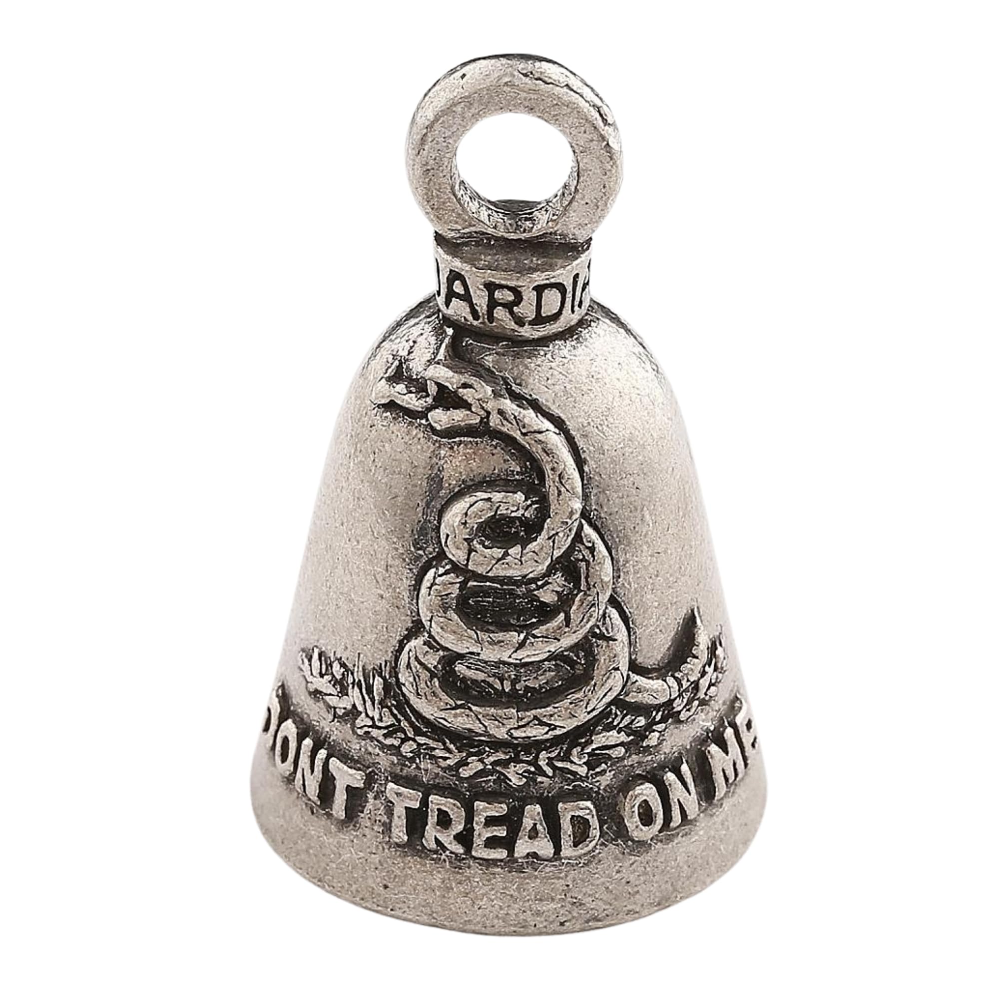 Guardian Bell Don't Tread On Me Good Luck Bell w/Keyring & Black Velvet Gift Bag | Motorcycle Bell | Lead-Free Pewter | Good Luck Gift to Friends & Family | Bike Bell | Made in USA