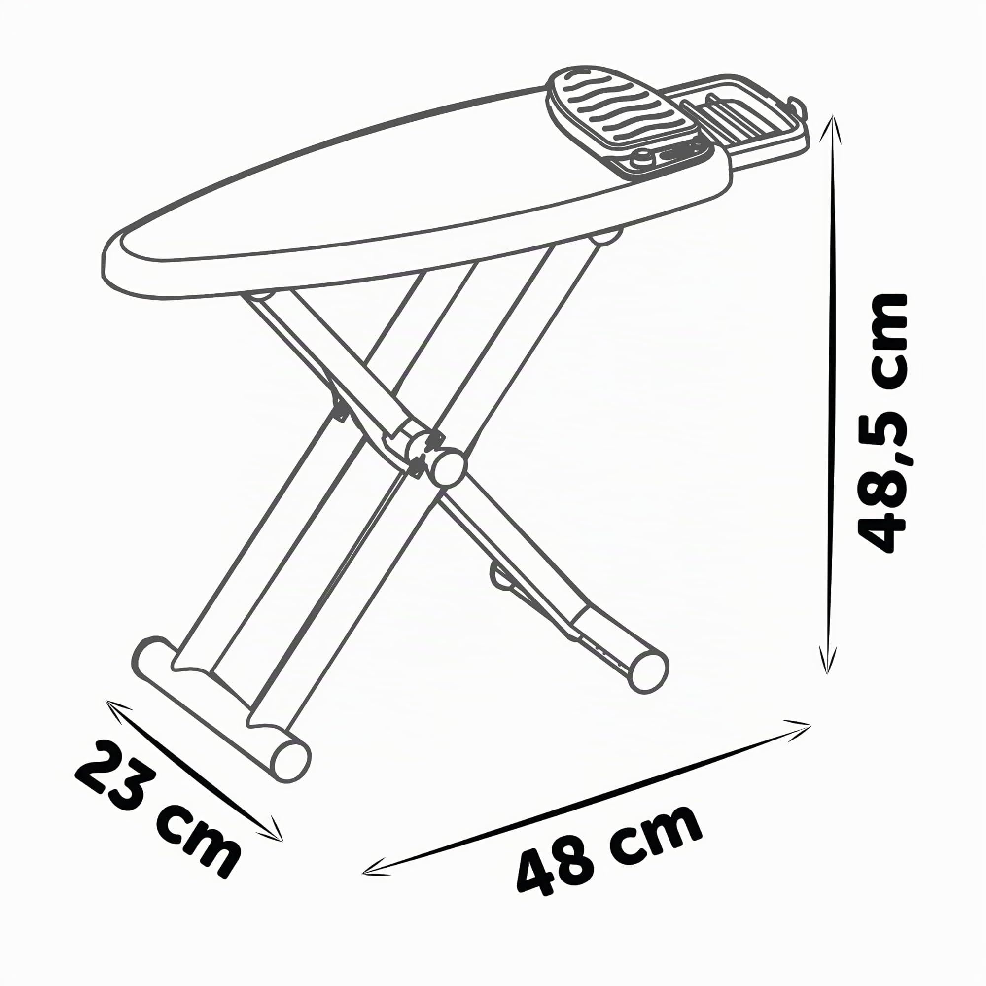Smoby - Tabla de Planchar con estación de Vapor - con Plancha, Pinzas para la Ropa, Sonidos de Sonido, Plegable, para niños y niñas a Partir de 3 años, 330121