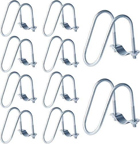 eoere 10 juegos de 2 pulgadas (1.969 in) de conectores cruzados verticales, abrazaderas cruzadas, hebilla de tubo, fijador de conector de tubería de