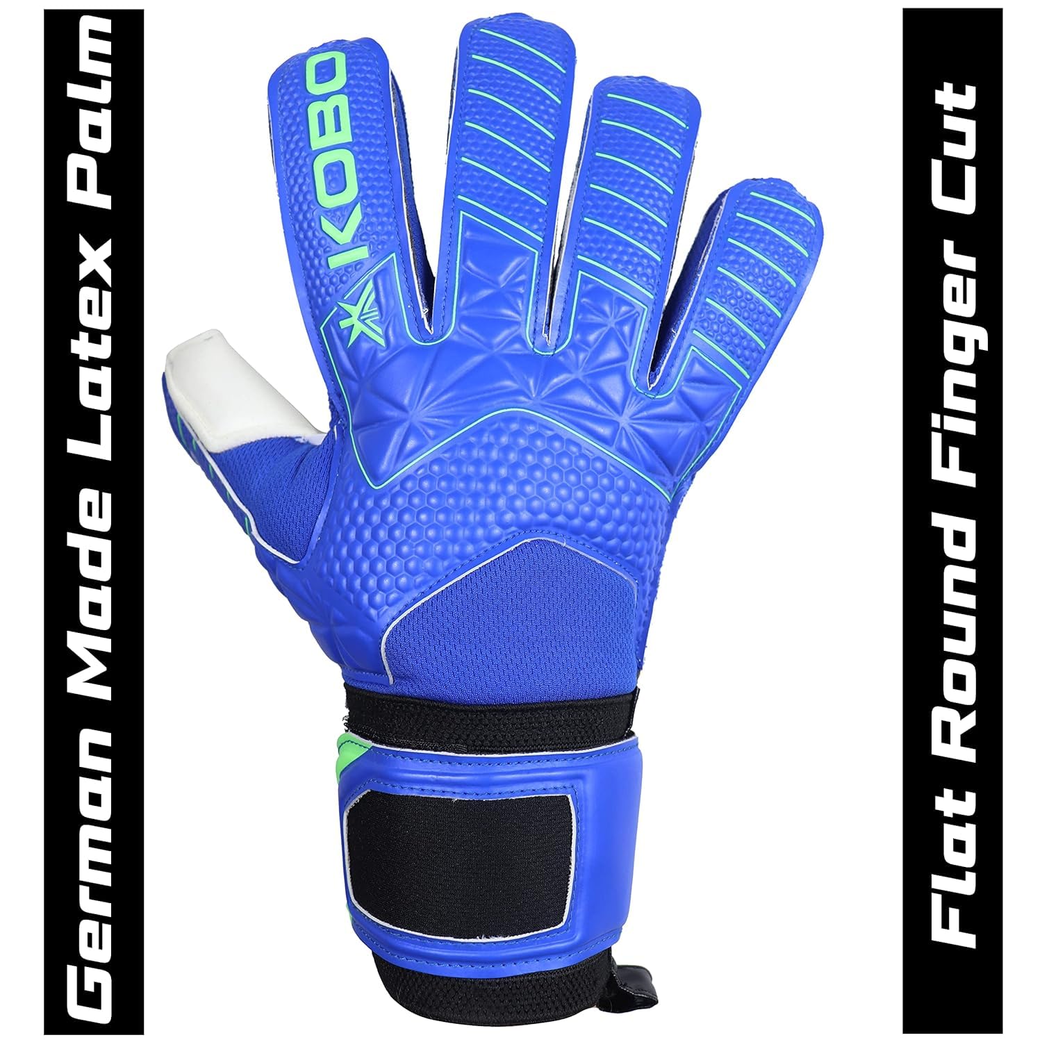 Kobo Football/Soccer Goalie Goal Latex Keeper Gloves, Strong Grip for The Toughest Saves (7.5)