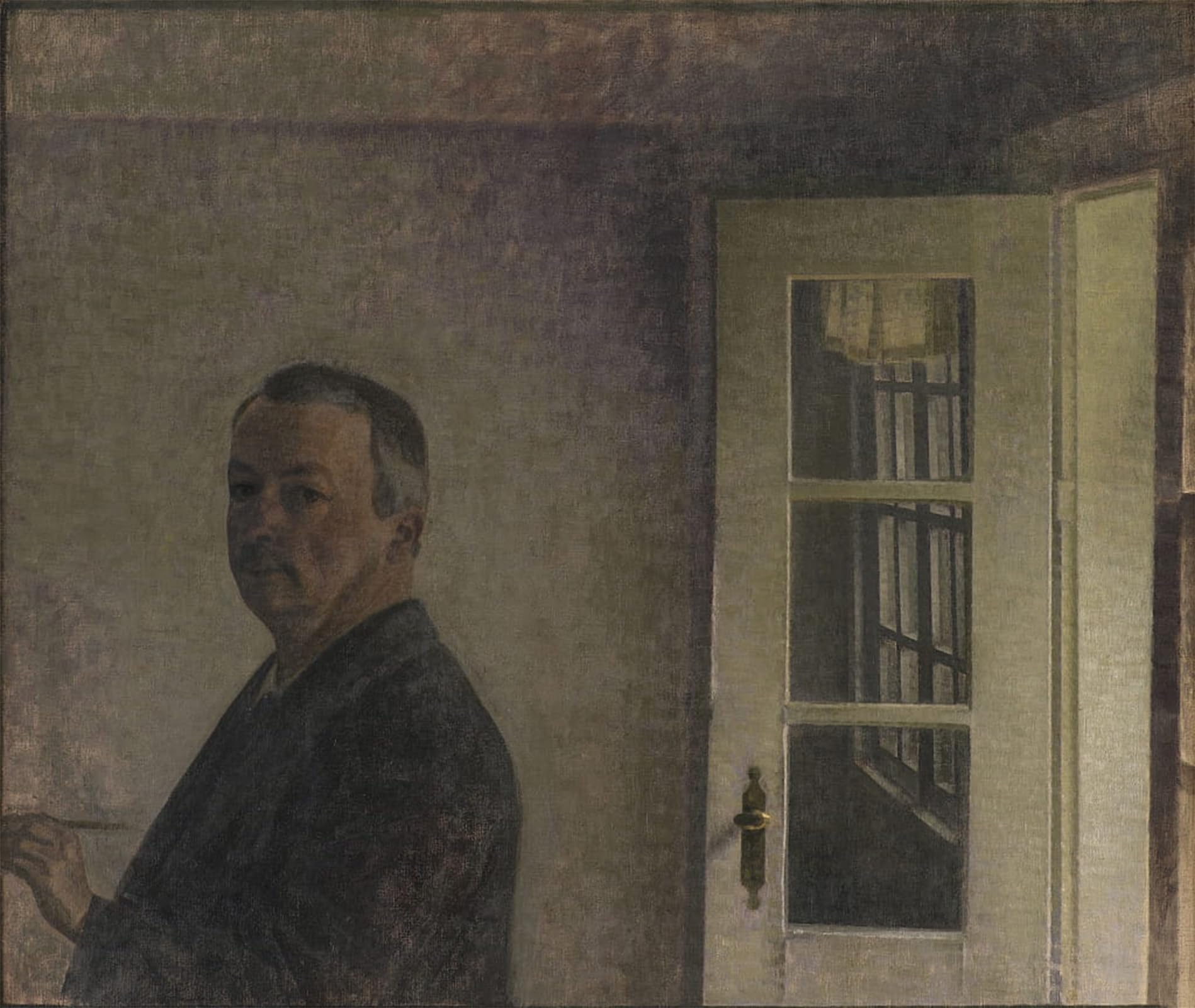 POSTERIIk Famous Print Pop Art Wall Art Graffiti Self-portrait by Vilhelm Hammershøi Art Prints for Home Decor 60x90cm