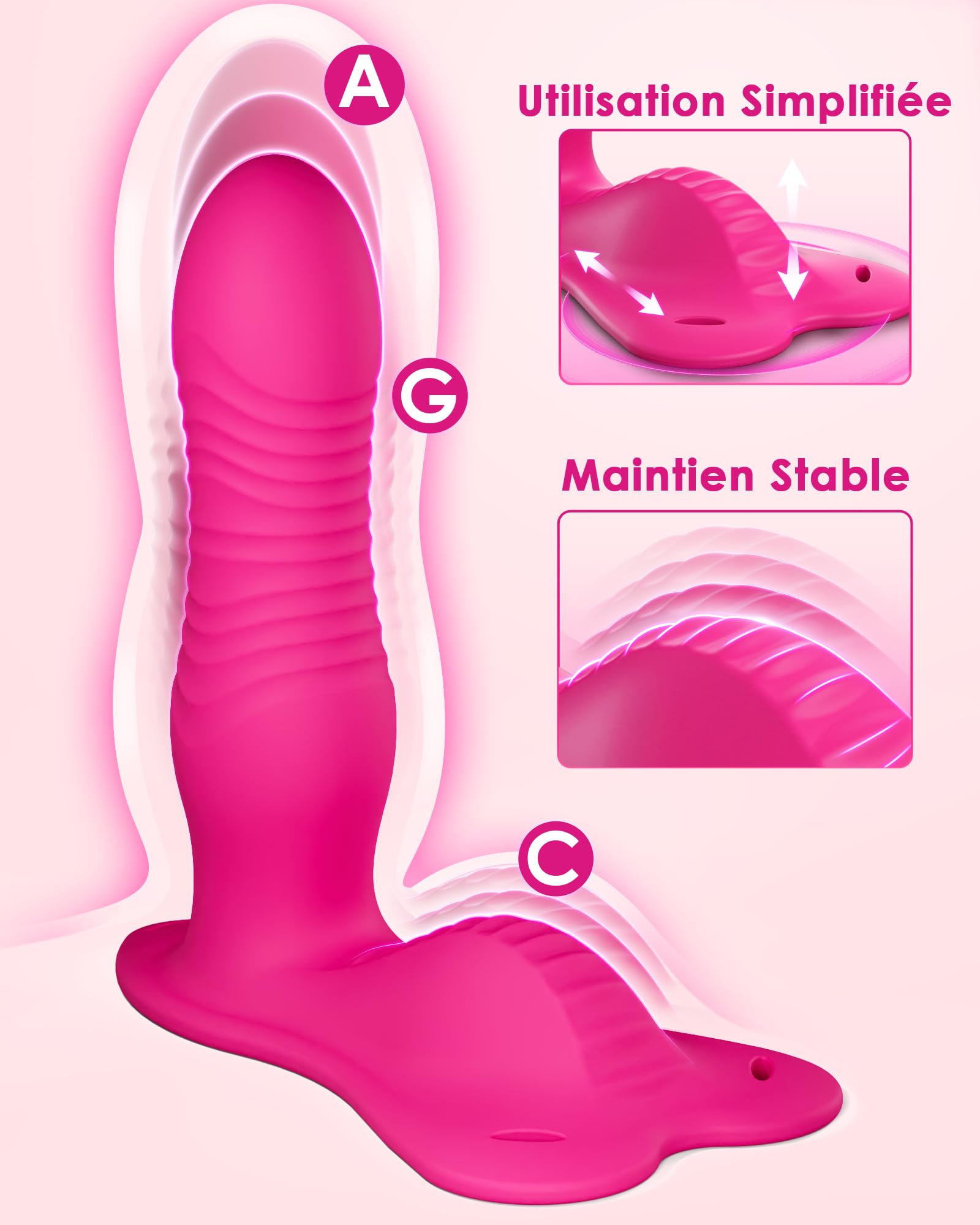 Sextoyse Femme Clitoridienne va et vient Puissant Mains Libres Sex Toys | 10 Modes Télécommande à Distance Vibromasseur 3 en 1 Sextoy, Vibromasseurs Feminin Clitoridien Gode Femme Sex, Couple Discret