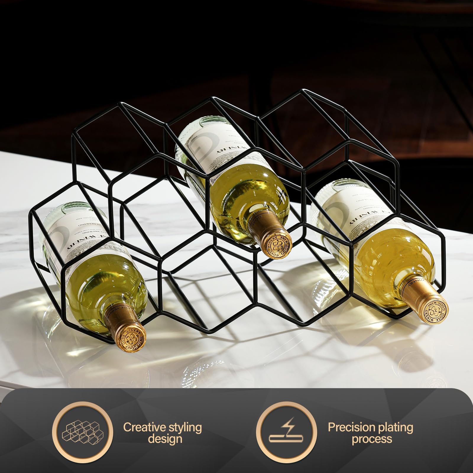 Snapklik.com : Drincarier Countertop Wine Rack - 9 Bottle Freestanding ...
