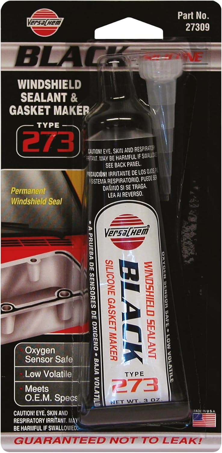 Versachem 27309-12PK Black Low Volatile OEM Silicone - 3 oz., (Pack of 12)