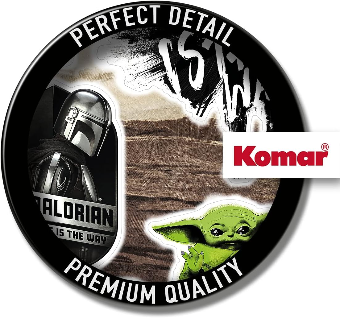 Komar Star Wars Mandalorian Legend Wall Sticker, 50 x 70 cm (Width x Height), 6 Pieces, Mandalorian, Baby Yoda, Decorative Sticker, Wall Sticker, Wall Sticker, Wall Decoration, Children's Room -