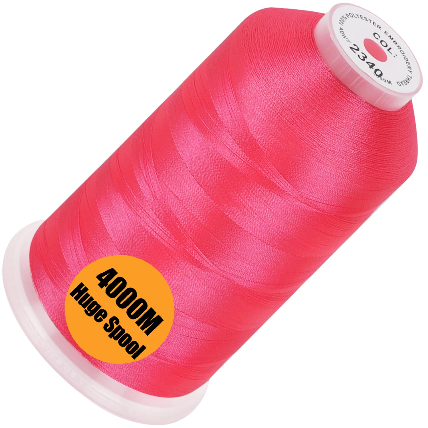 New brothread 4000M Huge Spool Embroidery Machine Thread - Neon Rose