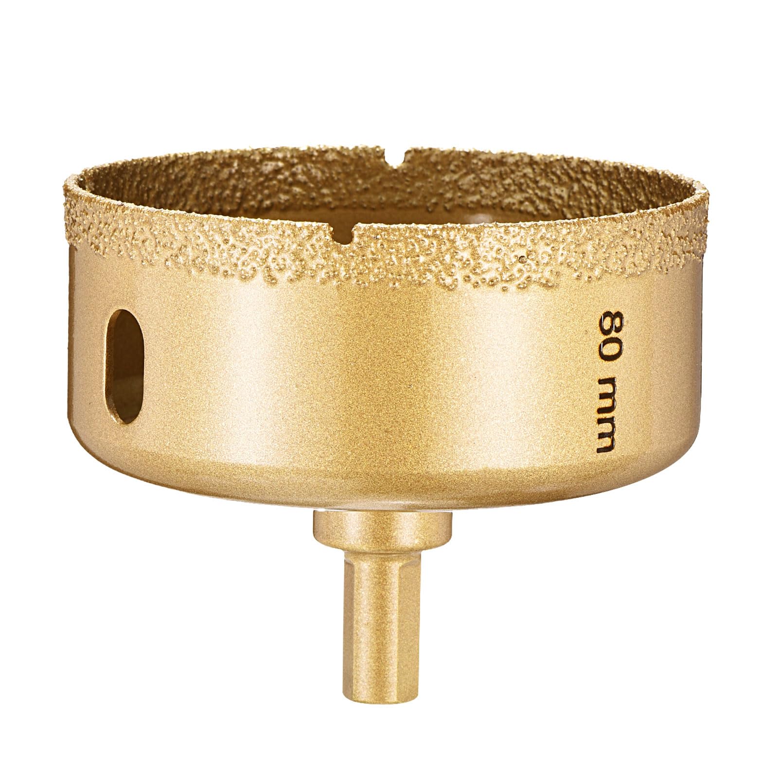 PATIKIL 3-5/32" Diamond Hole Saw 80mm 3-Flat Shank Gold Tone โ image 1