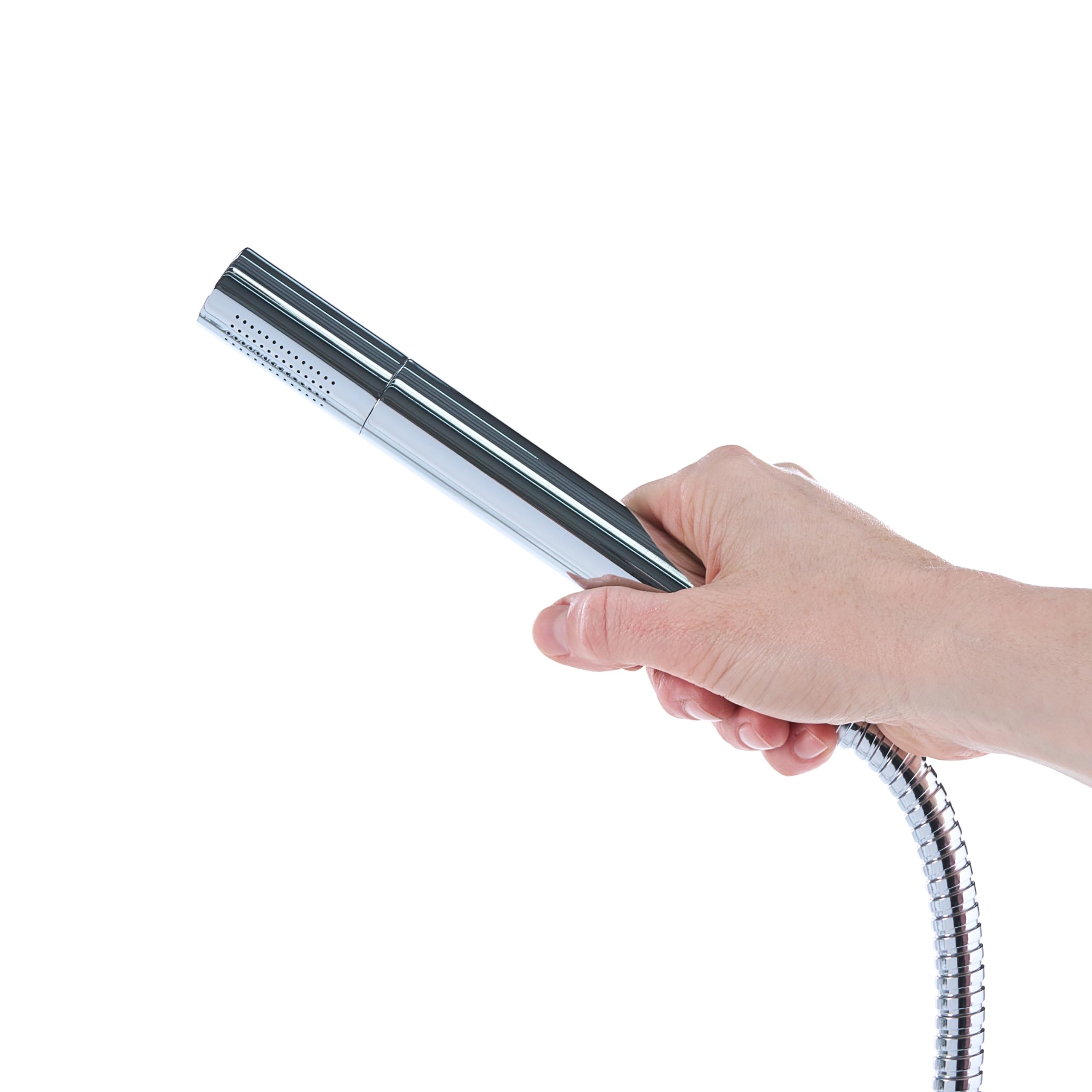 Beliani Set Doccia Miscelatore da Giardino per Esterni Moderno in Acciaio Inox e ABS Color Argento