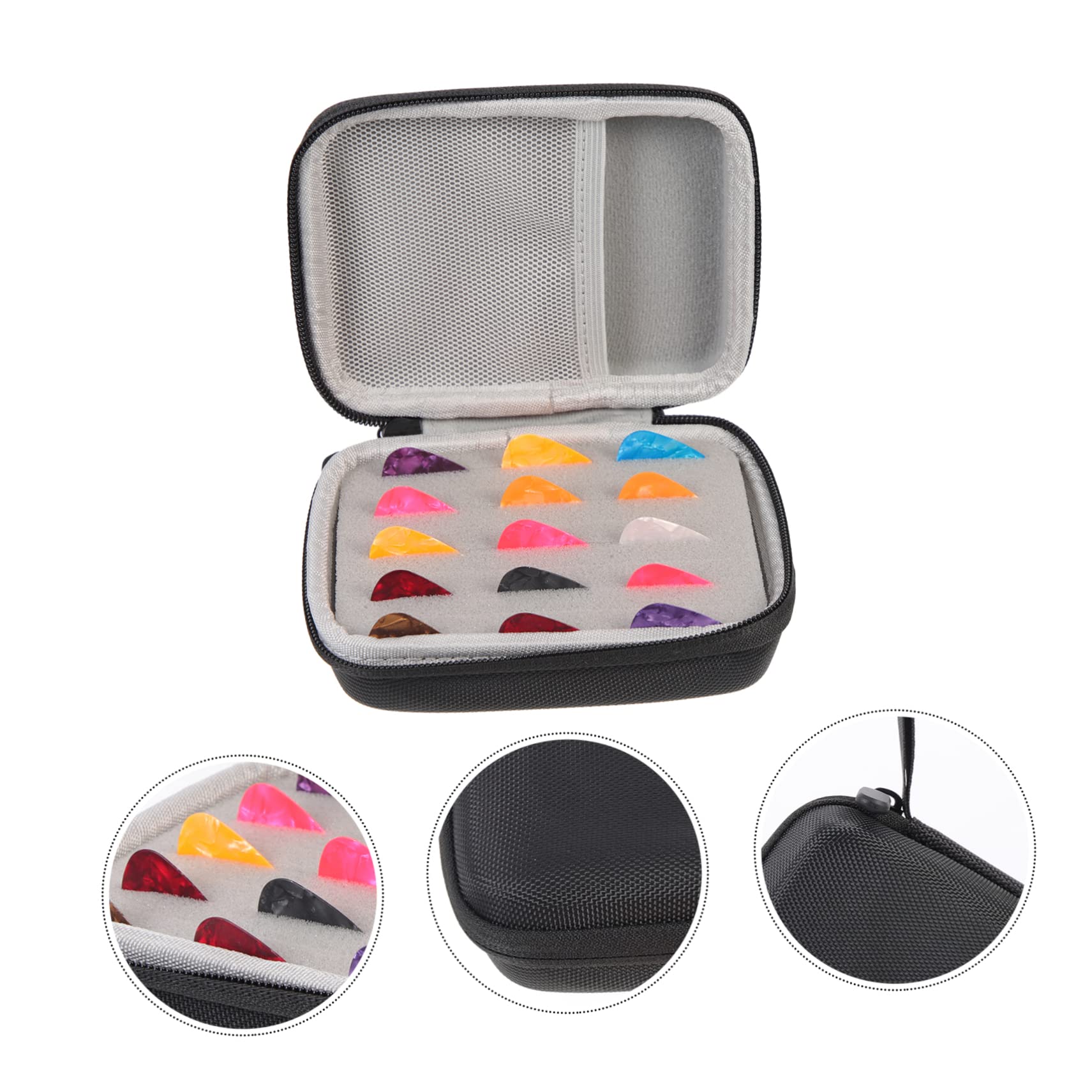 ibasenice 3 Sets Folk Elektrische Gitarre Picks Set mit Lagerung Tasche Plektren für Gitarristen